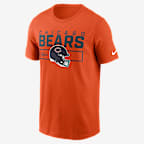Playera Nike de la NFL para hombre Chicago Bears Helmet Essential - Naranja