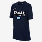 Griechenland Nike Dri-FIT Basketball-Trainings-T-Shirt (ältere Kinder)