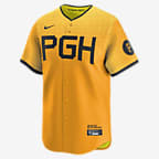 Roberto Clemente Pittsburgh Pirates City Connect Men's Nike Dri-FIT ADV MLB Limited Jersey - Yellow