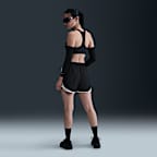 กางเกงวิ่งขาสั้นเอวปานกลางมีซับในผู้หญิง Dri-FIT Nike Tempo