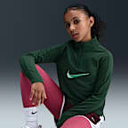 Nike Pro Dri-FIT Çeyrek Fermuarlı Genç Çocuk (Kız) Üstü
