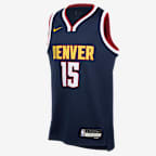 Nikola Jokić Denver Nuggets 2024/25 Icon Edition Older Kids' Nike NBA Swingman Jersey - College Navy