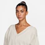 Sudadera sin cierre de cuello en V oversized para mujer Nike Sportswear Phoenix Fleece