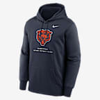 Sudadera con gorro sin cierre Nike Therma de la NFL de los Chicago Bears para hombre - Azul marino
