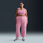 Nike Sportswear Club Fleece Women's Mid-Rise Wide-Leg Graphic Pants (Plus Size)