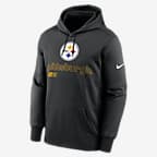 Sudadera con gorro sin cierre Nike Therma de la NFL para hombre Pittsburgh Steelers - Negro