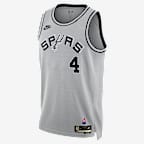 De'Aaron Fox San Antonio Spurs Hardwood Classics Men's Dri-FIT Basketball Swingman Jersey - Flat Silver