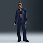 Nike Sportswear Women's Oversized Jacquard Striped Button-Down Shirt