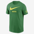 Playera universitaria Nike para hombre Oregon Ducks Campus Mascot - Verde