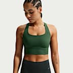 Nike Zenvy Gepolsterter Longline-Sport-BH mit leichtem Halt