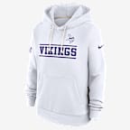 Minnesota Vikings Sideline Standard Issue Alt Women's Nike Dri-FIT NFL Pullover Hoodie - White