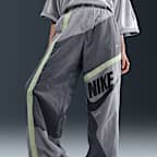 나이키 스포츠웨어 여성 미드라이즈 루즈 우븐 오픈 헴 팬츠