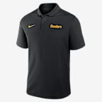 Pittsburgh Steelers Wordmark Victory Men's Nike Dri-FIT NFL Polo - Black