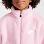 Chamarra de piel sintética para niños talla pequeña Nike