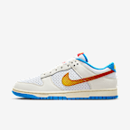 Tenis Nike Dunk Low Retro SE - Vela/Amarillo tour/Azul foto/Rojo universitario