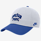 BYU Nike College Campus Cap - White