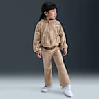 Conjunto de 2 piezas de velour con leggings acampanados infantil Nike - Cáñamo