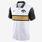 Iowa Hawkeyes Primetime Campus Vapor Men's Nike Dri-FIT College Polo - White