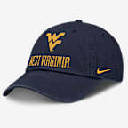 Gorra universitaria Nike ajustable para hombre West Virginia Sideline Club Gameday - Azul marino