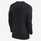 Playera de manga larga Nike Dri-FIT de la NFL para hombre Las Vegas Raiders Sideline Coach