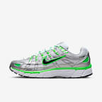 Metallic Silver/White/Green Strike/Black