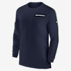Playera de manga larga Nike Dri-FIT de la NFL para hombre Seattle Seahawks Sideline Coach