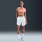 Playera cropped de manga corta para mujer Sabrina