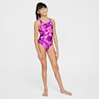 Traje de baño de una pieza con diseño Fastback Nike Swim HydraStrong para niña talla grande