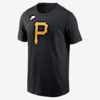 Pittsburgh Pirates Cooperstown Team Logo Men's Nike MLB T-Shirt - Black