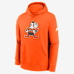 Cleveland Browns Club Logo Men's Nike NFL Pullover Hoodie - Orange