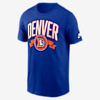 Denver Broncos Rewind Front And Back Hit Essential Men's Nike NFL T-Shirt - Royal