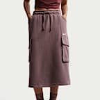 Falda midi cargo para mujer Nike Sportswear Phoenix Fleece