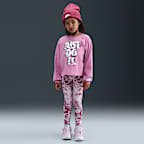 Nike Little Kids' Printed Club Long Sleeve T-Shirt and Leggings Set