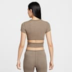 Nike Sportswear Chill Knit Women's Tight Short-Sleeve Cropped Mini-Rib Top