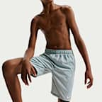 나이키 스윔 브레이커 주니어(남아) 리플 텍스처 7인치 브리프 라인드 발리 쇼츠