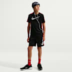 Playera de entrenamiento de manga corta Dri-FIT para niño talla grande Nike Trophy23