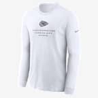 Kansas City Chiefs Team Issue Men's Nike Dri-FIT NFL Long-Sleeve T-Shirt - White