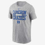 Playera universitaria Nike para hombre Duke Blue Devils DNA Lockup - Gris oscuro jaspeado