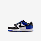 Tenis para niños de preescolar Nike Dunk Low SE - Blanco/Azul carrera/Rosa tierra/Negro