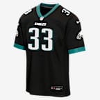 Cooper Djean Philadelphia Eagles Big Kids' Game Jersey - Black