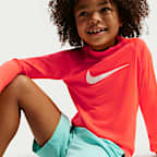 Playera de manga larga para niño talla pequeña Nike Swim Hydroguard Essential