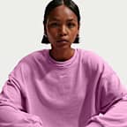 Sudadera de cuello redondo de French Terry oversized para mujer Nike Sportswear Chill Terry