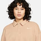 Nike Sportswear Phoenix Fleece Women's 3/4-Sleeve Crop Polo Sweatshirt