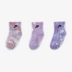 Nike Baby Tie-Dye Gripper Socks (3 Pairs) - Multi-Color