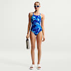 Traje de baño de una pieza con espalda deportiva para mujer Nike Swim