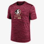 Florida State Seminoles Campus Center Block Velocity Men's Nike Dri-FIT College T-Shirt - Garnet