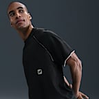 Playera de fitness de manga corta de tejido Fleece Dri-FIT para hombre Nike Heritage