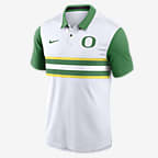 Polo universitario Nike Dri-FIT para hombre Oregon Ducks Primetime Campus Vapor - Blanco