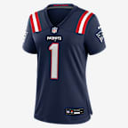 Jersey Nike de la NFL Game para mujer A.J. Brown New England Patriots - Azul marino