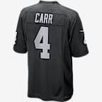 NFL Las Vegas Raiders (Derek Carr) Men's Game American Football Jersey